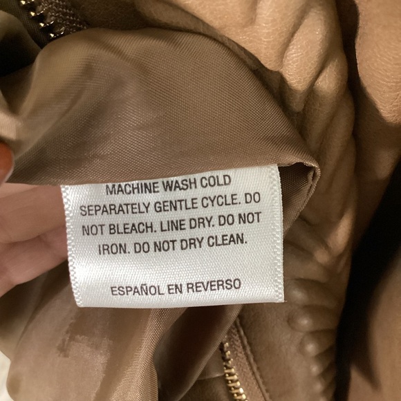 CHARTER CLUB PLUS SIZE 3X TAN BROWN FAUX LEATHER CORE JACKET OUTERWEAR TOP FALL - Picture 10 of 12